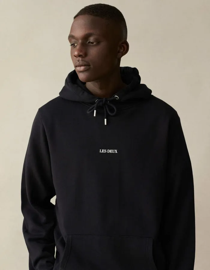 HoodiesSweatshirts Men Les Deux Lens Hoodie 8211 BlackWhite