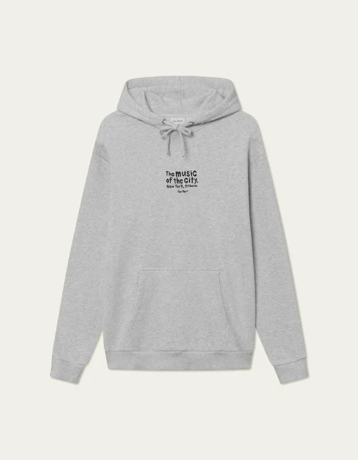 HoodiesSweatshirts Men Les Deux Luca Hoodie 8211 Snow Melange