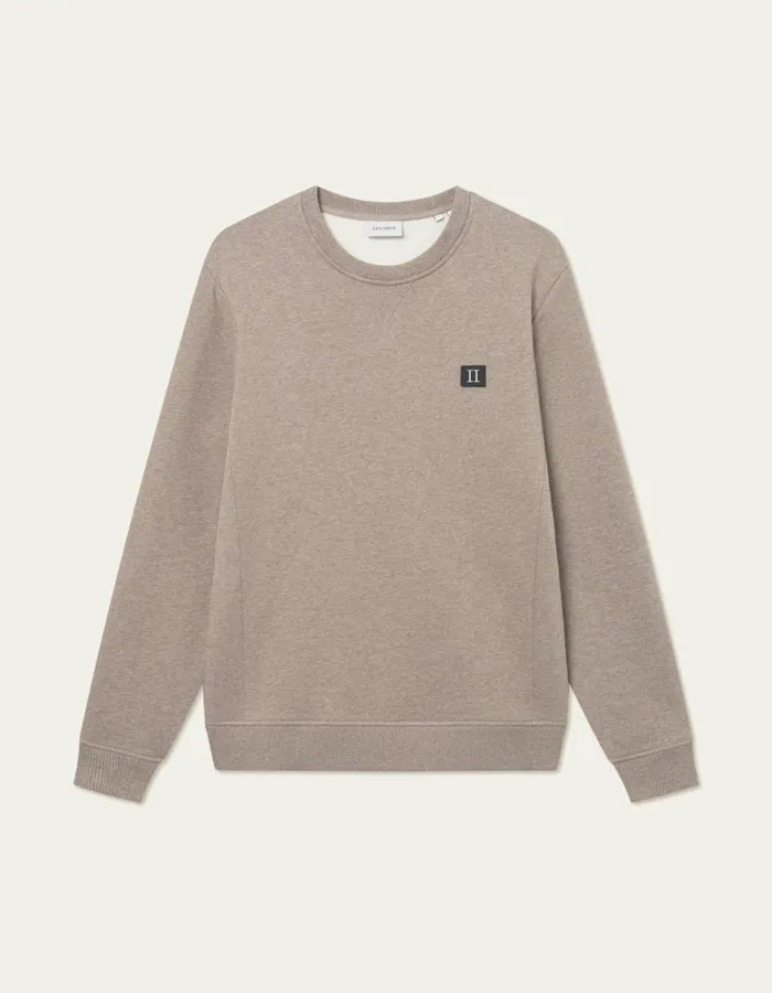 HoodiesSweatshirts Men Les Deux Piece Sweatshirt 8211 Walnut MelangeBlack