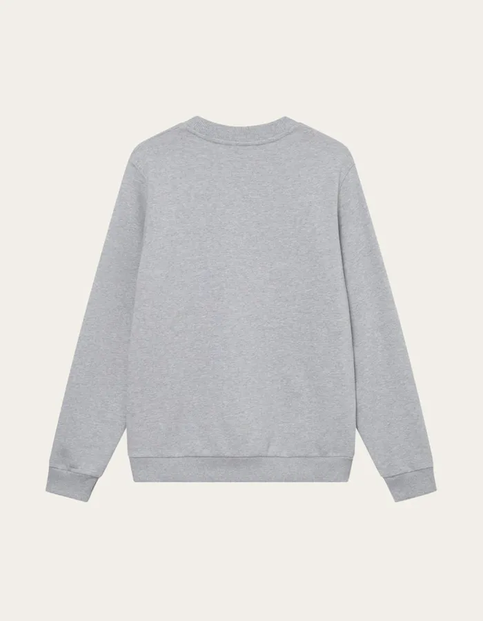 HoodiesSweatshirts Men Les Deux Scandinavian Sweatshirt 8211 Light Grey MelangeChive Green