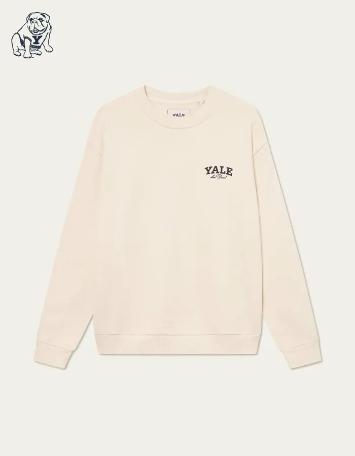 HoodiesSweatshirts Men Les Deux Yale Bulldog Sweatshirt 8211 Ivory