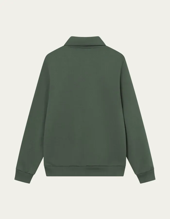 HoodiesSweatshirts Men Les Deux Yale College Polo Sweatshirt 8211 Duffel Bag GreenIvory