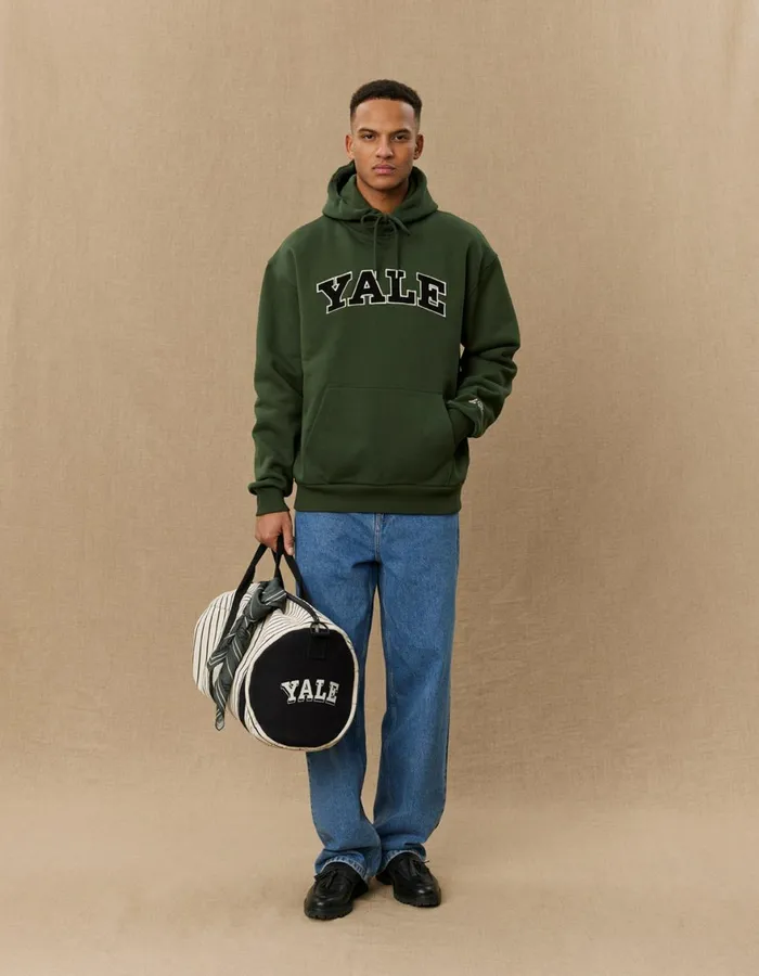 HoodiesSweatshirts Men Les Deux Yale Hoodie 8211 Duffel Bag GreenBlack