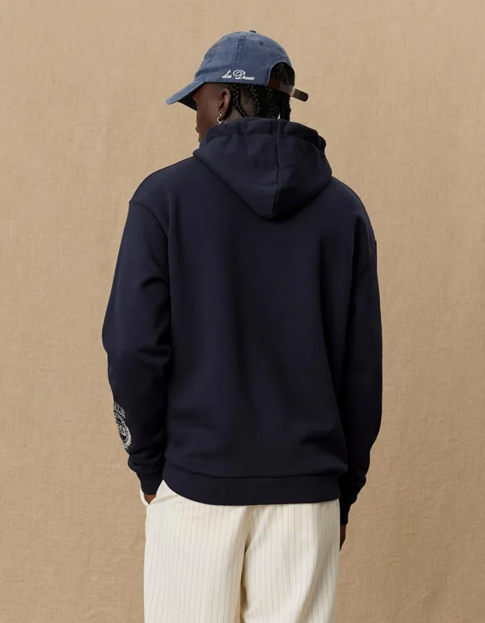 HoodiesSweatshirts Men Les Deux Yale Logo Hoodie 8211 Dark Navy
