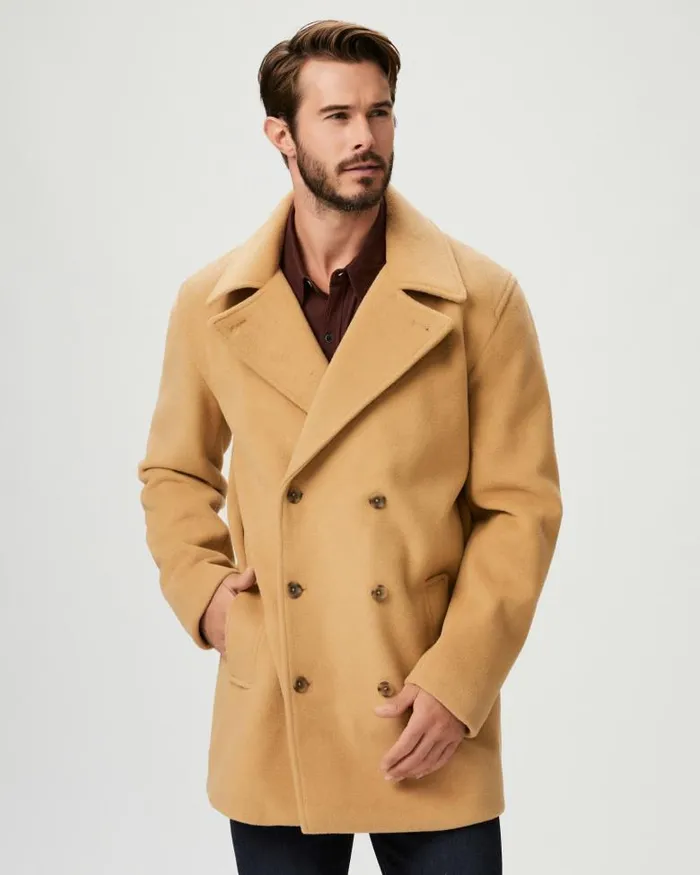 Jackets and Coats Men PAIGE Adamson Coat 8211 Natural Teak