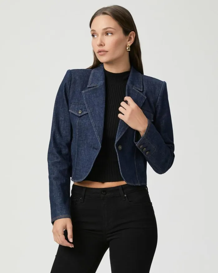 Jackets and Coats Women PAIGE Betania Denim Blazer 8211 Magdalena