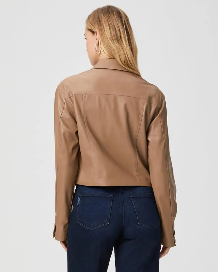 Jackets and Coats Women PAIGE Fenwick Jacket 8211 Burnt Sugar Faux Leather Jackets and Coats Women PAIGE Fenwick Jacket 8211 Burnt Sugar Faux Leather