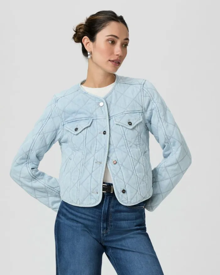Jackets and Coats Women PAIGE Jayla Cropped Quilted Jacket 8211 Aella