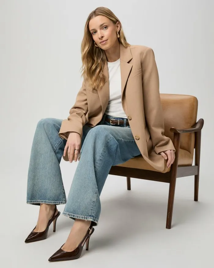 Jackets and Coats Women PAIGE Sarto Blazer 8211 Melange Camel