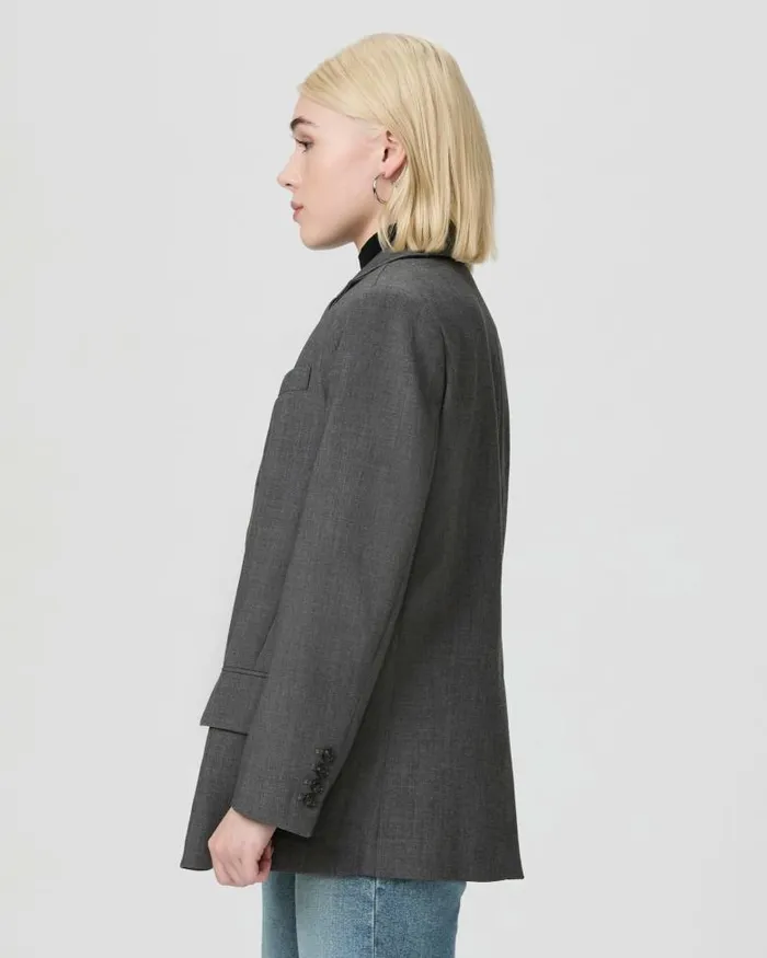Jackets and Coats Women PAIGE Sarto Blazer Petite 8211 Charcoal