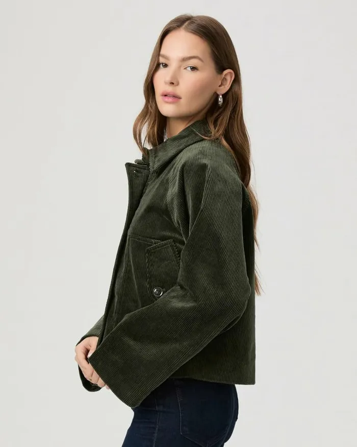 Jackets and Coats Women PAIGE Tylee Jacket 8211 Dark Fern Green Corduroy Jackets and Coats Women PAIGE Tylee Jacket 8211 Dark Fern Green Corduroy