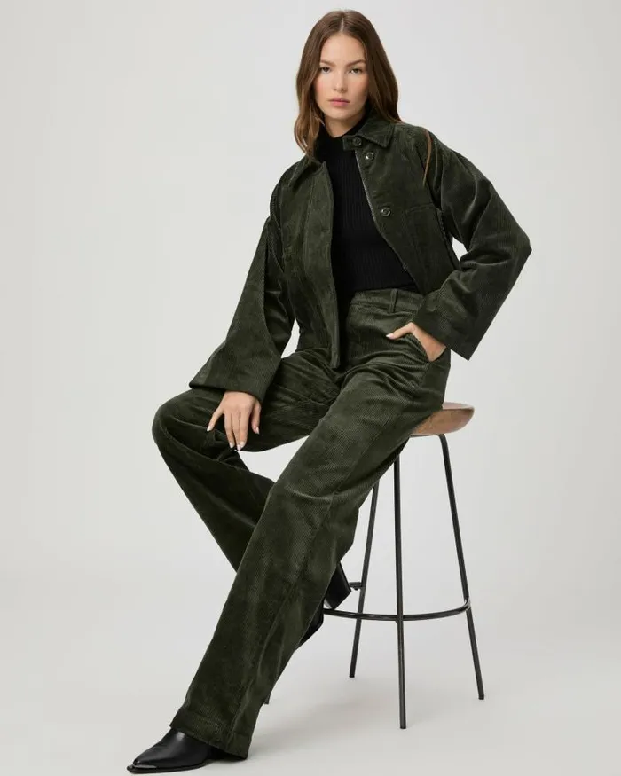 Jackets and Coats Women PAIGE Tylee Jacket 8211 Dark Fern Green Corduroy Jackets and Coats Women PAIGE Tylee Jacket 8211 Dark Fern Green Corduroy