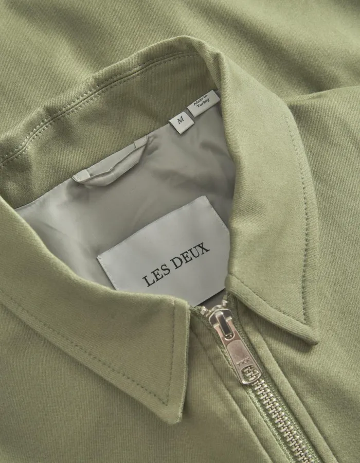 JacketsCoats Men Les Deux Como Cotton Coach Jacket 8211 Lichen Green