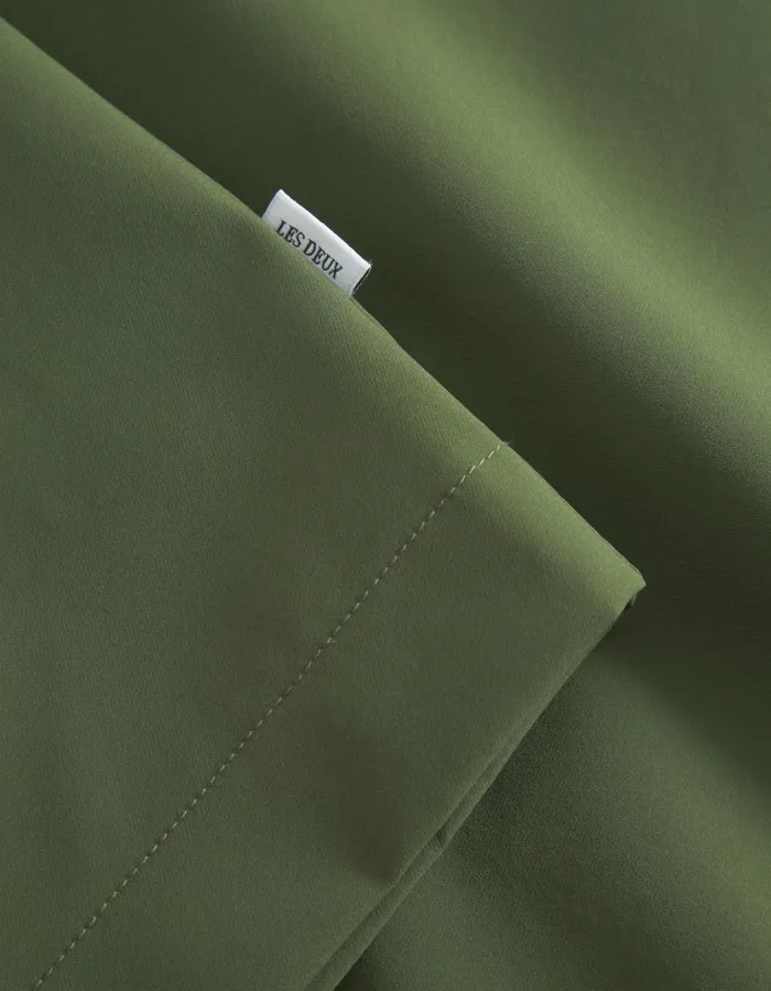 JacketsCoats Men Les Deux Idris Coach Jacket 8211 Chive Green