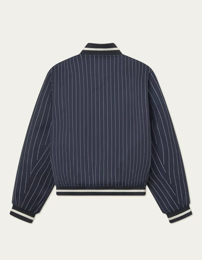 JacketsCoats Men Les Deux Les Deux Tech Varsity Jacket 8211 Dark NavyIvory