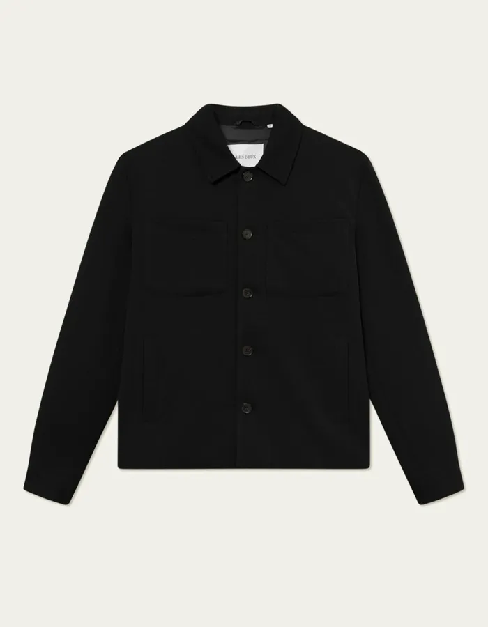 JacketsCoats Men Les Deux Marseille Hybrid Jacket 8211 Black