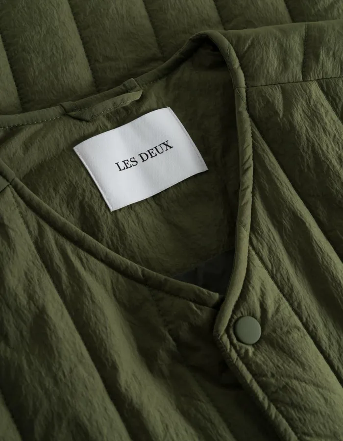 JacketsCoats Men Les Deux Martin Vest 8211 Chive Green