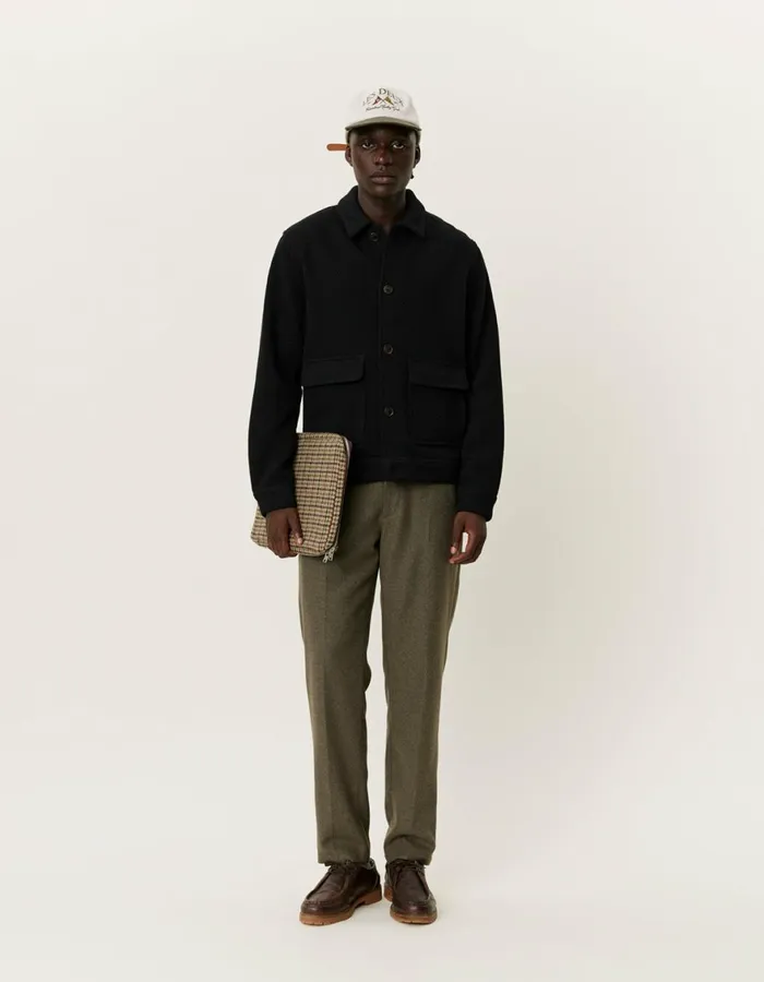 JacketsCoats Men Les Deux Nash Wool Hybrid Jacket 30 8211 BlackBlack