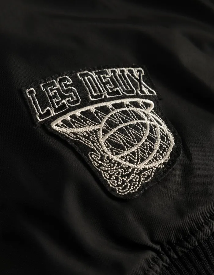JacketsCoats Men Les Deux Neo Varsity Bomber Jacket 8211 BlackBlack