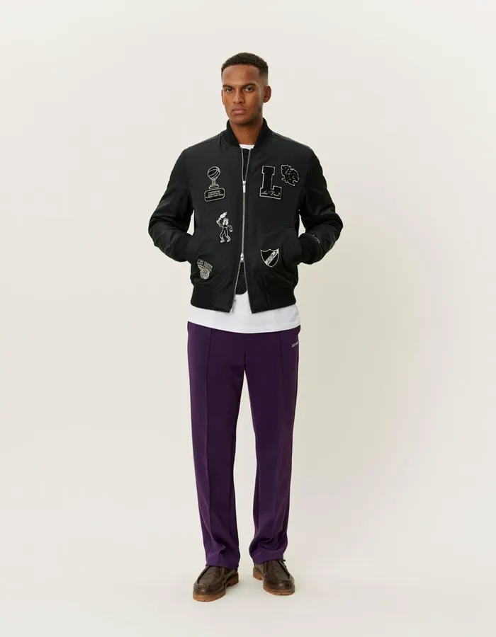 JacketsCoats Men Les Deux Neo Varsity Bomber Jacket 8211 BlackBlack
