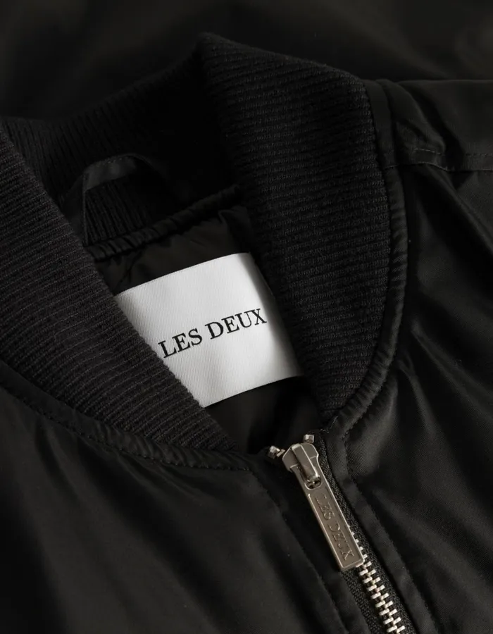 JacketsCoats Men Les Deux Neo Varsity Bomber Jacket 8211 BlackBlack