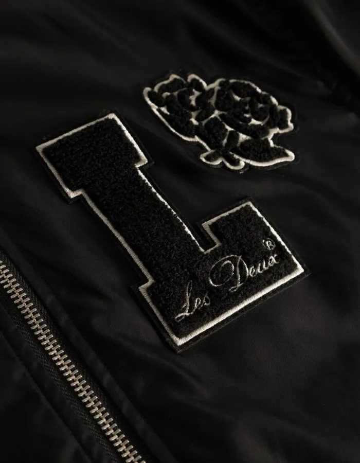 JacketsCoats Men Les Deux Neo Varsity Bomber Jacket 8211 BlackBlack
