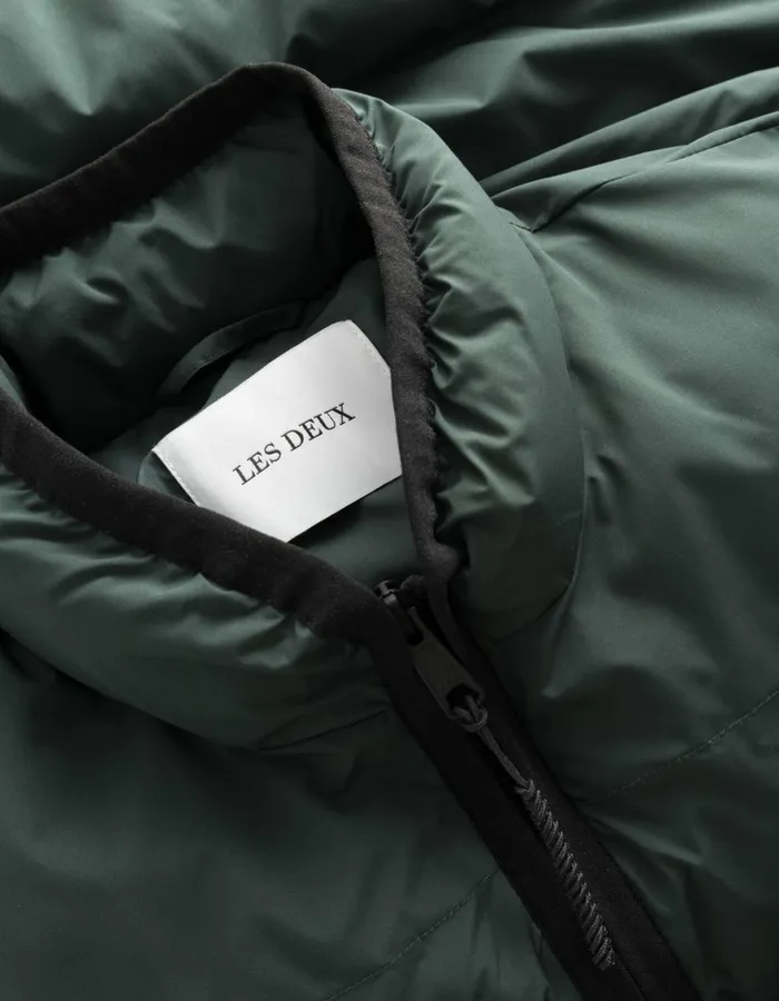 JacketsCoats Men Les Deux Newport Padded Jacket 8211 Pine Green