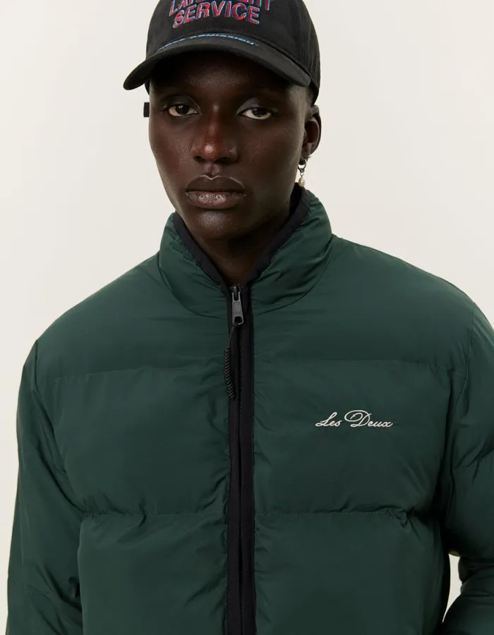 JacketsCoats Men Les Deux Newport Padded Jacket 8211 Pine Green
