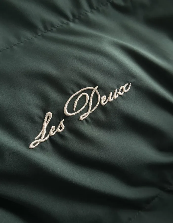 JacketsCoats Men Les Deux Newport Padded Jacket 8211 Pine Green