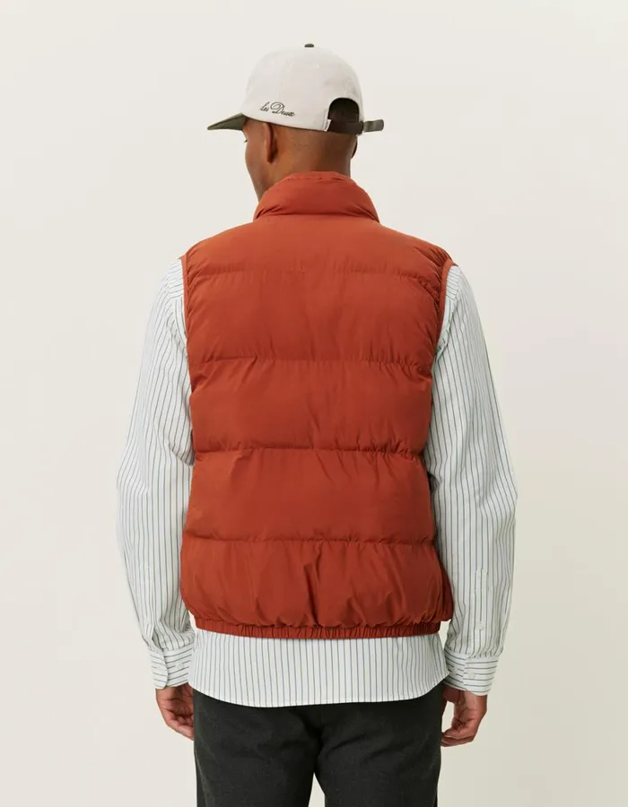 JacketsCoats Men Les Deux Newport Padded Vest 8211 Arabian Spice