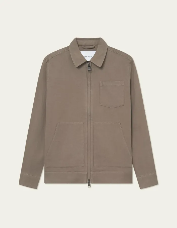 JacketsCoats Men Les Deux Robert Canvas Jacket 8211 Walnut