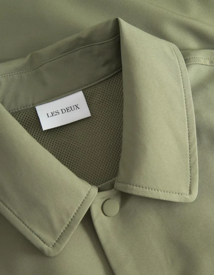 JacketsCoats Men Les Deux Sebastian Tech Jacket 8211 Lichen Green