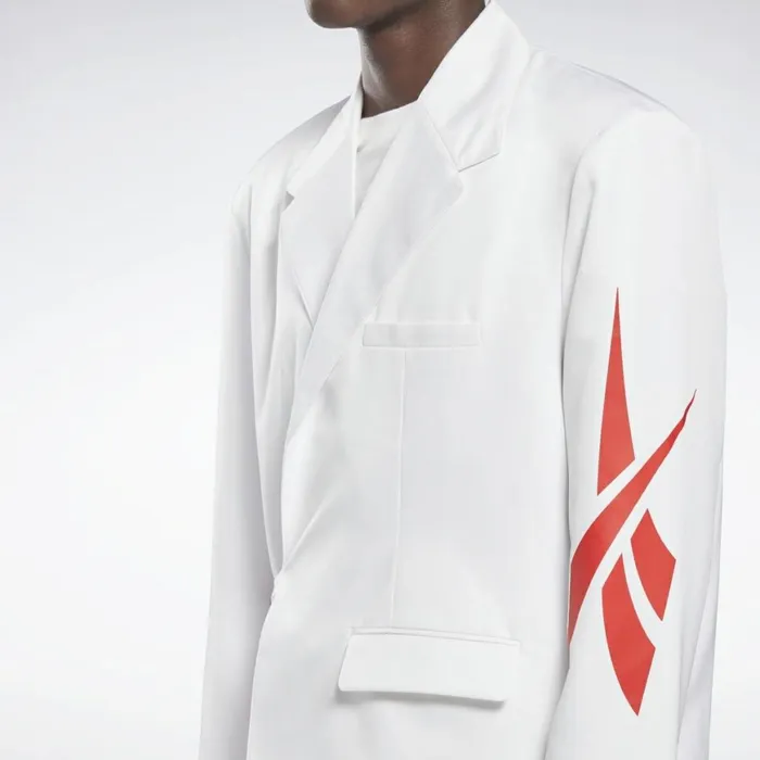 Jackets MensWomens Reebok By Pyer Moss Wrap Blazer White