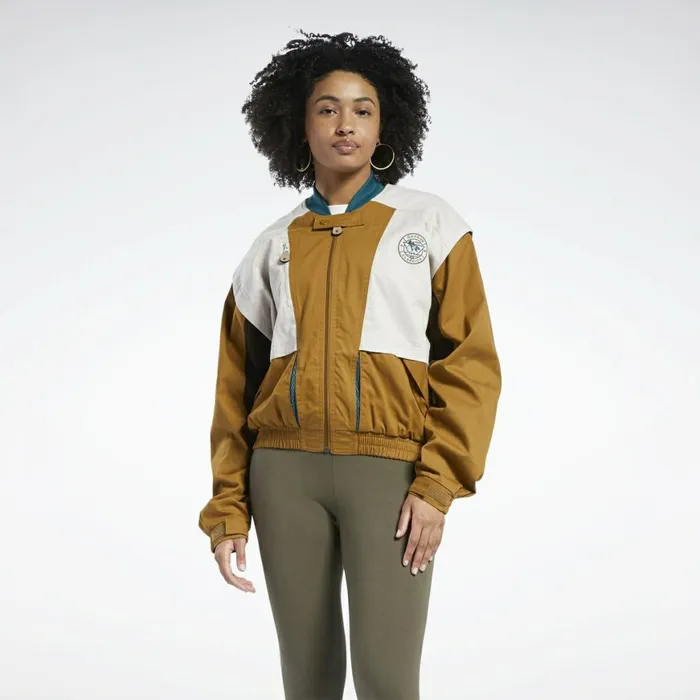 Jackets Womens Reebok Classics Archive ZipUp Jacket Sepia