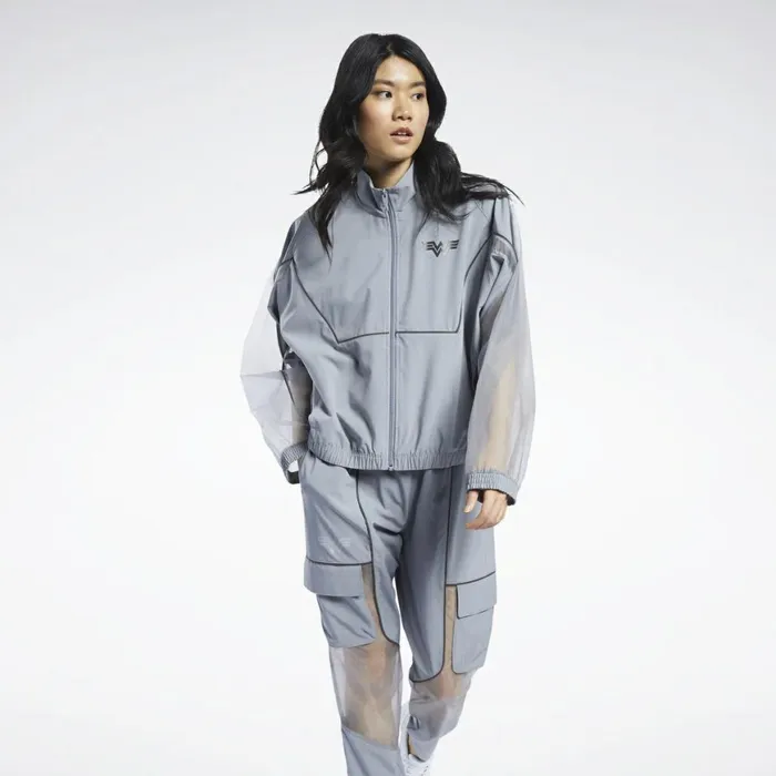 Jackets Womens Reebok Wonder Woman Track Jacket Cold Grey 4