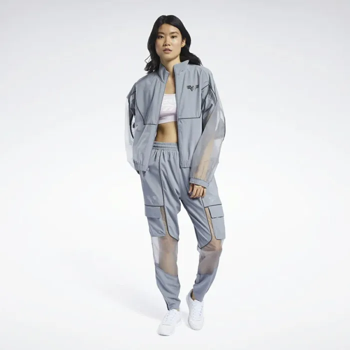 Jackets Womens Reebok Wonder Woman Track Jacket Cold Grey 4