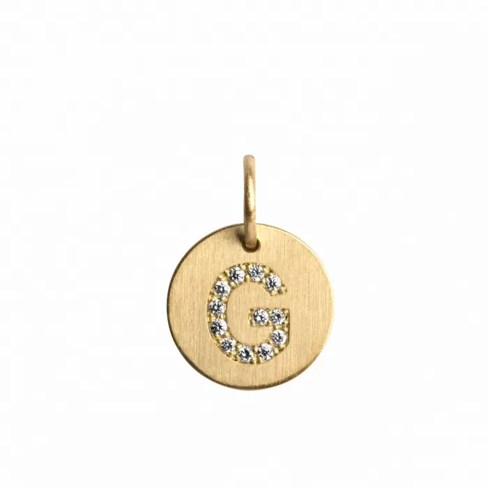 Jane Knig Gold Pendants Women Lovetag Pendant With Diamonds G