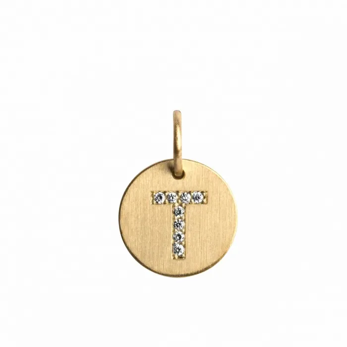 Jane Knig Gold Pendants Women Lovetag Pendant With Diamonds T