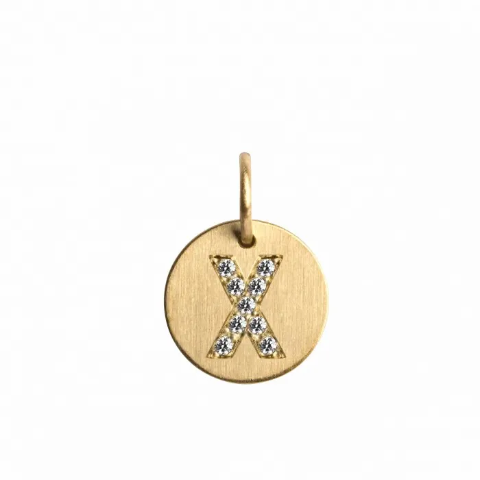 Jane Knig Gold Pendants Women Lovetag Pendant With Diamonds X