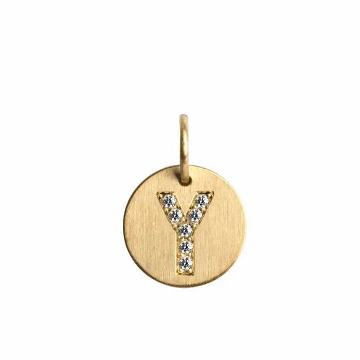 Jane Knig Gold Pendants Women Lovetag Pendant With Diamonds Y