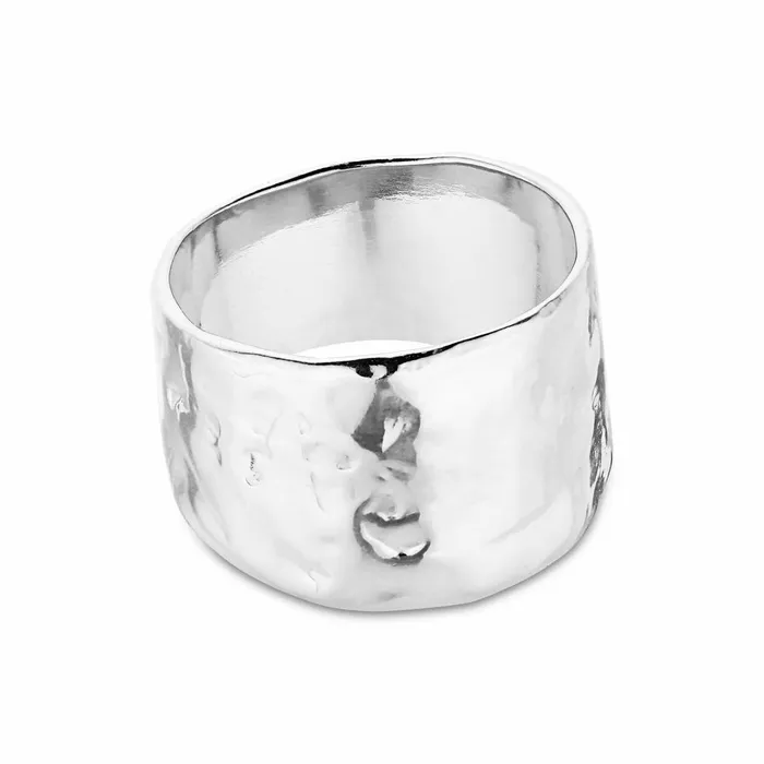 Jane Knig Silver Rings Women Big Bruised Heart Ring