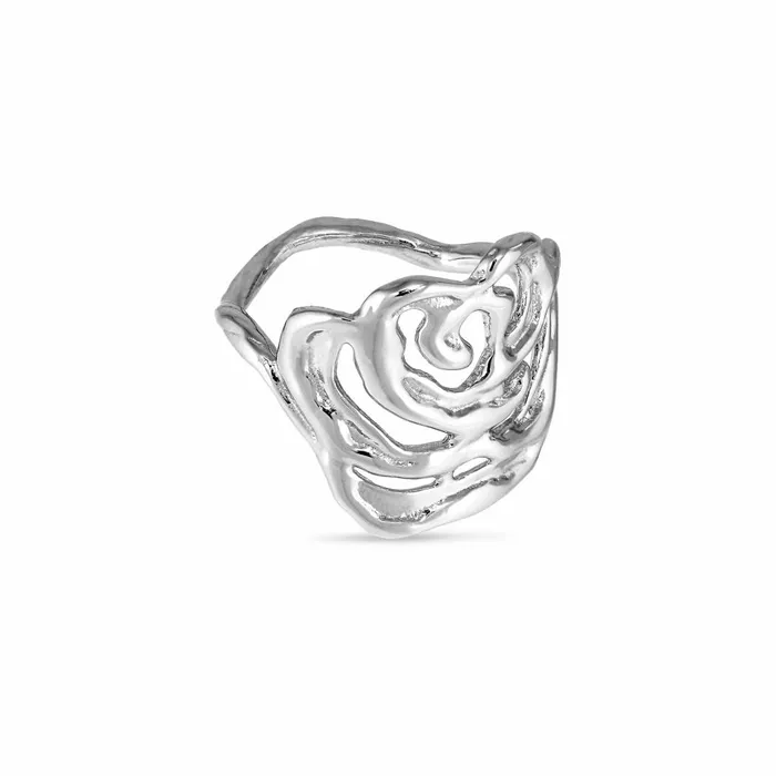 Jane Knig Silver Rings Women Big Rose Ring