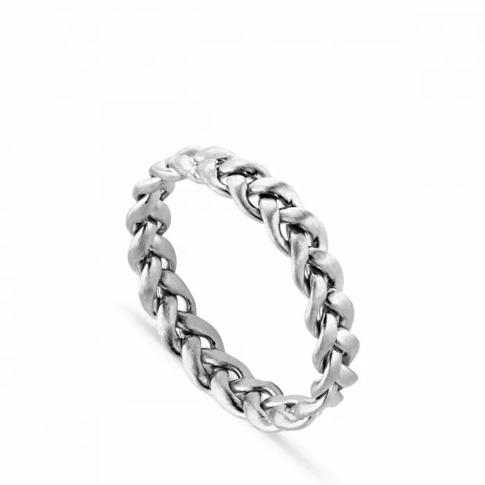 Jane Knig Silver Rings Women Medium Braided Ring