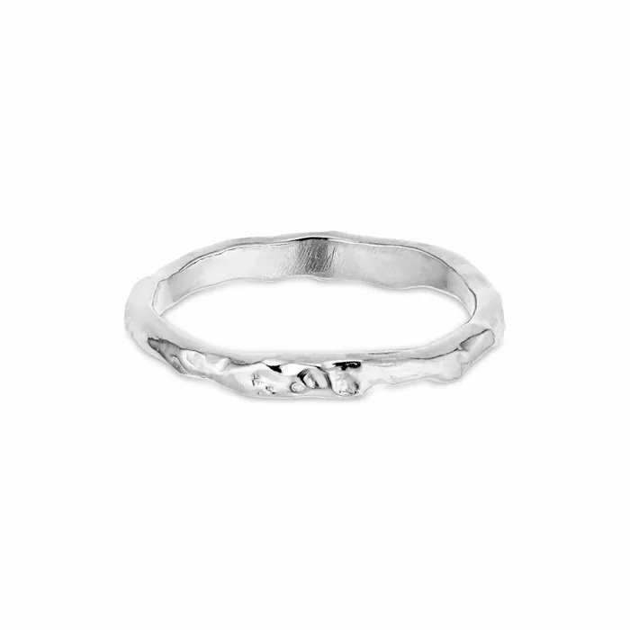 Jane Knig Silver Rings Women Small Bruised Heart Ring