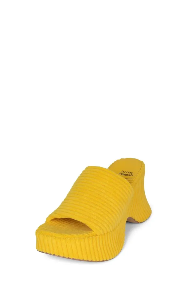 Jeffrey Campbell 6TEEN2 Pink Stripe Terrycloth Women Sandal