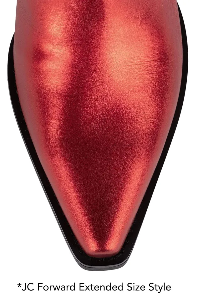 Jeffrey Campbell AMARILLO Red Metallic Women Ankle To Mid