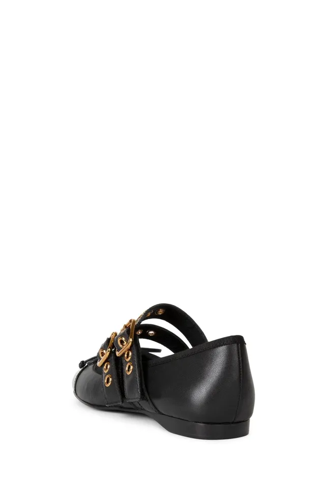 Jeffrey Campbell BALLETIC Black White Nude Patent Women Ballet Flats