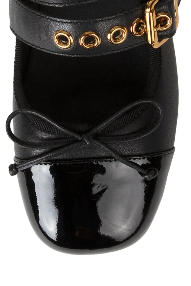 Jeffrey Campbell BALLETIC Black White Nude Patent Women Ballet Flats