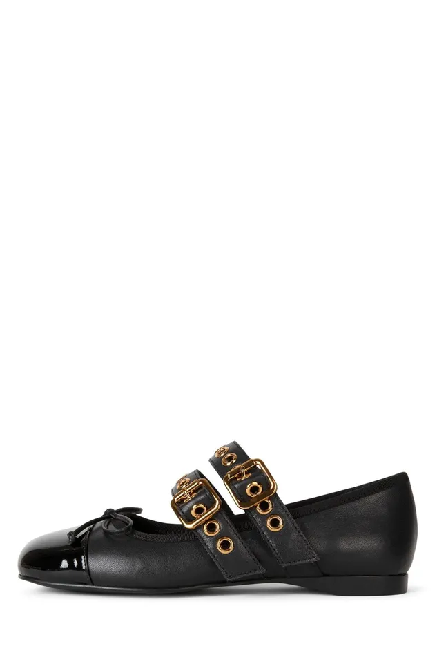 Jeffrey Campbell BALLETIC Black White Nude Patent Women Ballet Flats