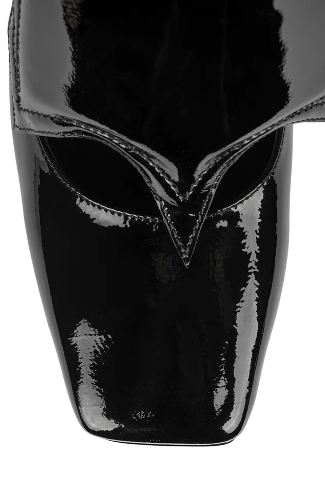 Jeffrey Campbell BATTYB Black Patent Women Pump